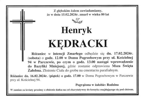 klepsydra Henryk Kędracki